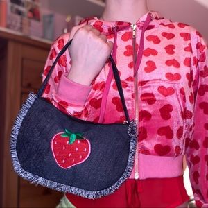 Strawberry Denim Mini Bag!